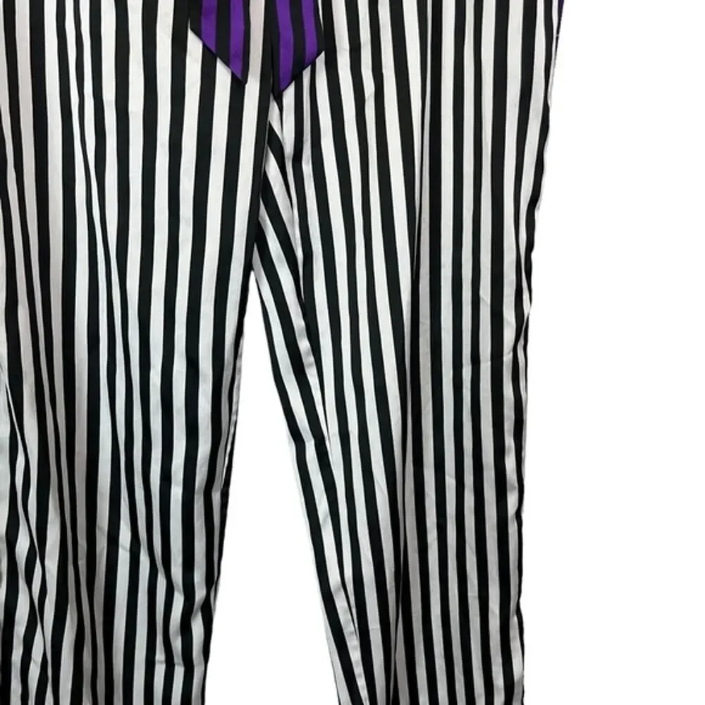 JUICY COUTURE Black White Pink Purple Satin Pajama Pants Loungewear Sleep sz M